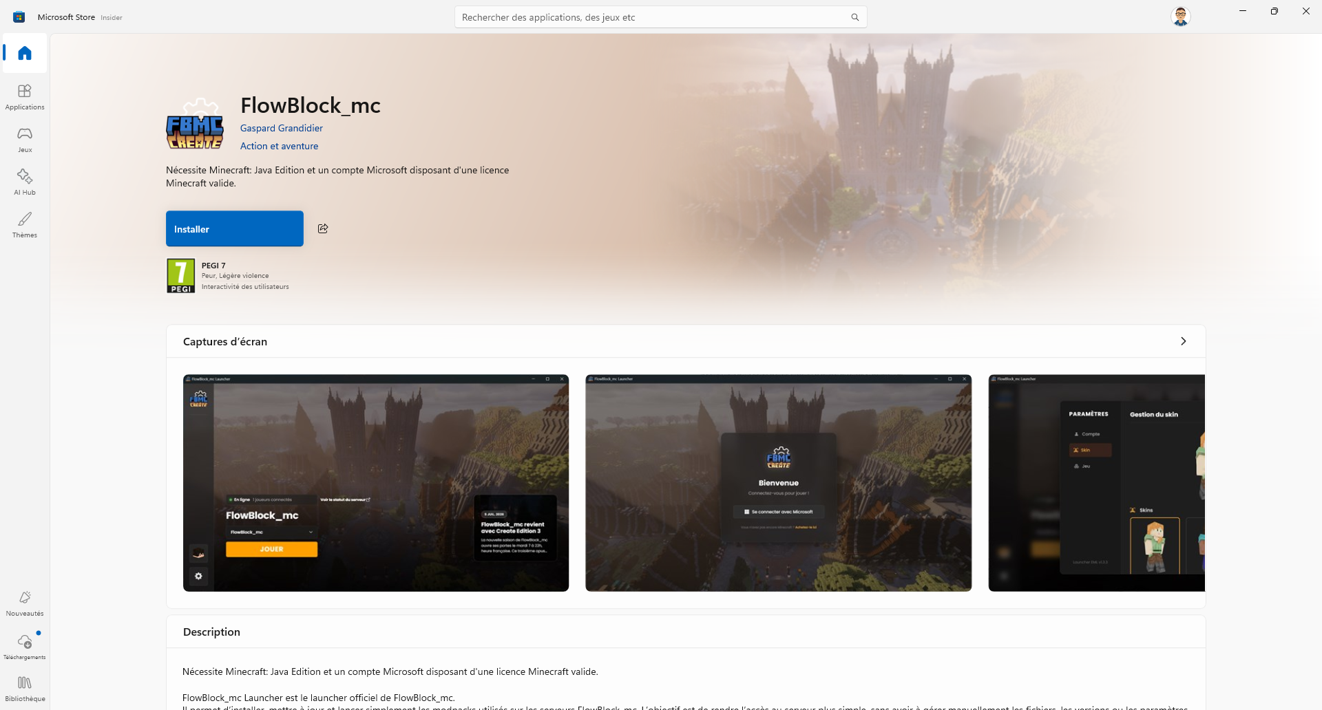 FlowBlock_mc Launcher 1.3.0 est disponible